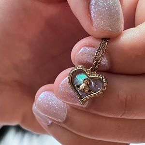Authentic Vivienne Westwood Opal Heart Nexklace